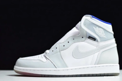 RACER BLUE JORDAN - 1 HIGH ZOOM WHITE RETRO 1014